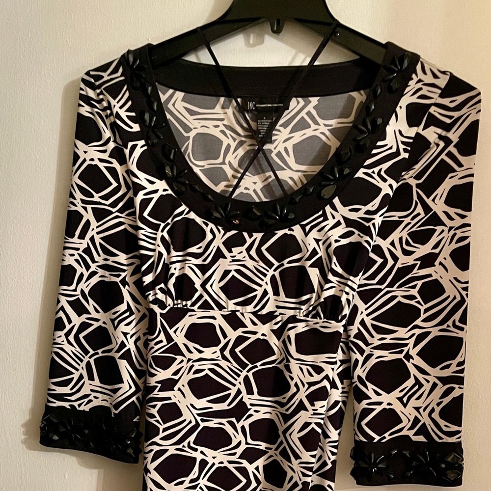 Beautiful beaded trimmed dress made by INC